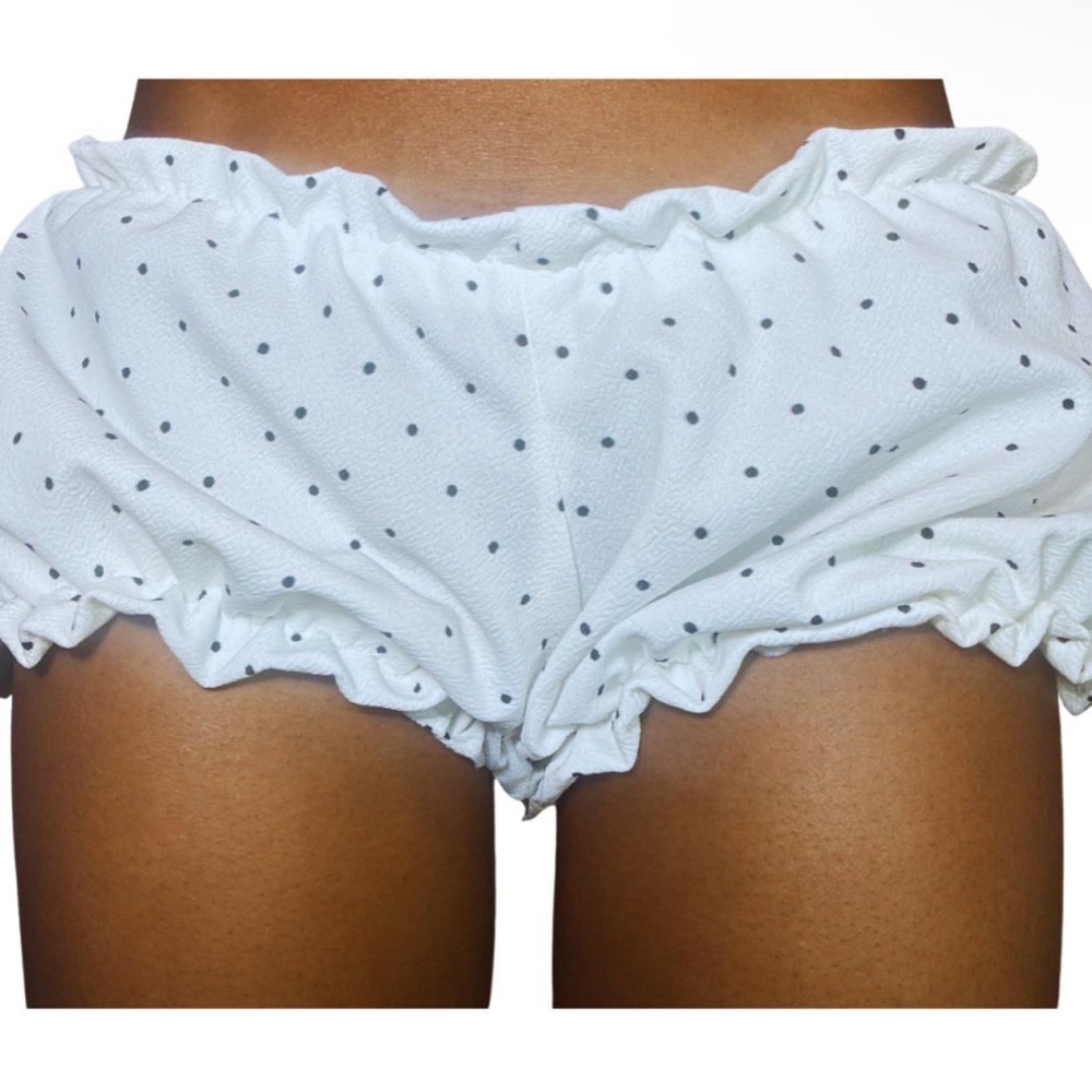 Polka Dot Ruffle Women's Sleep Shorts Bloomers